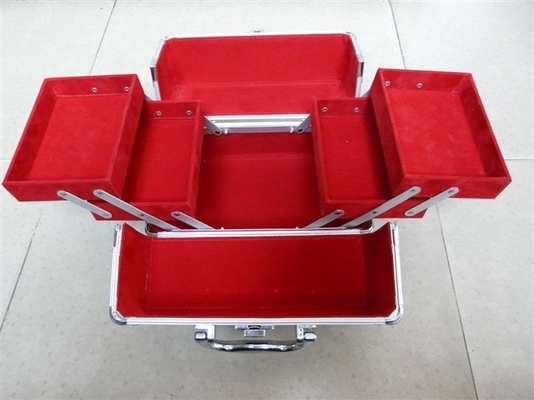 2 breid Dienbladenfluweel uit dat Professionele Kosmetische het Aluminium Grote Grootte voert van het Treingeval